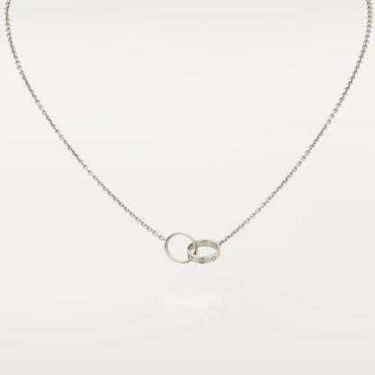 [LuckyStar] LIEBESHALSKETTE ROSA GOLD UND SILBER