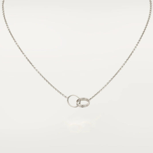 [LuckyStar] LIEBESHALSKETTE ROSA GOLD UND SILBER