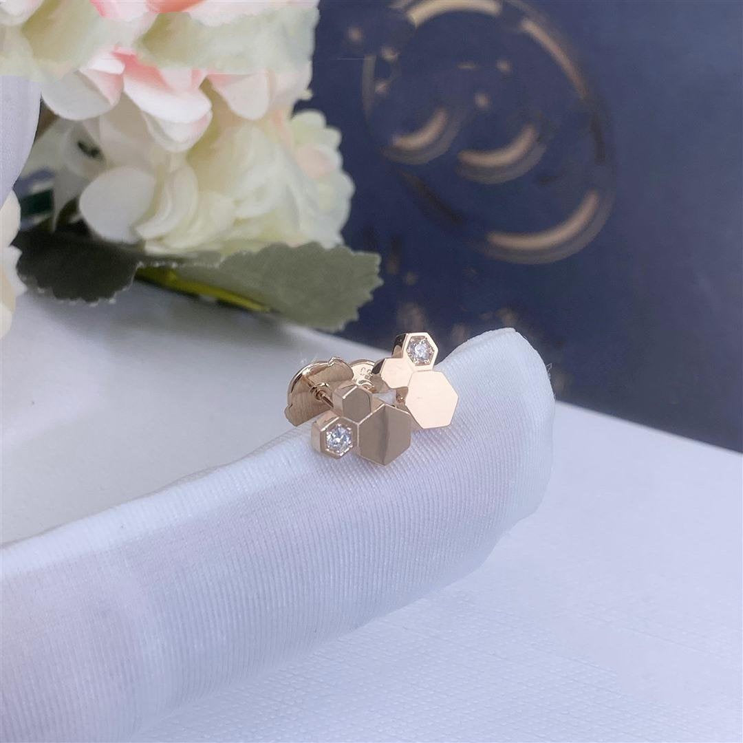 [LuckyStar] BEE LOVE ROSÉGOLD DIAMANT OHRRINGE