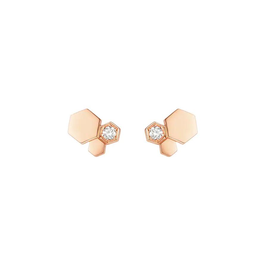 [LuckyStar] BEE LOVE ROSÉGOLD DIAMANT OHRRINGE