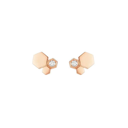 [LuckyStar] BEE LOVE ROSÉGOLD DIAMANT OHRRINGE