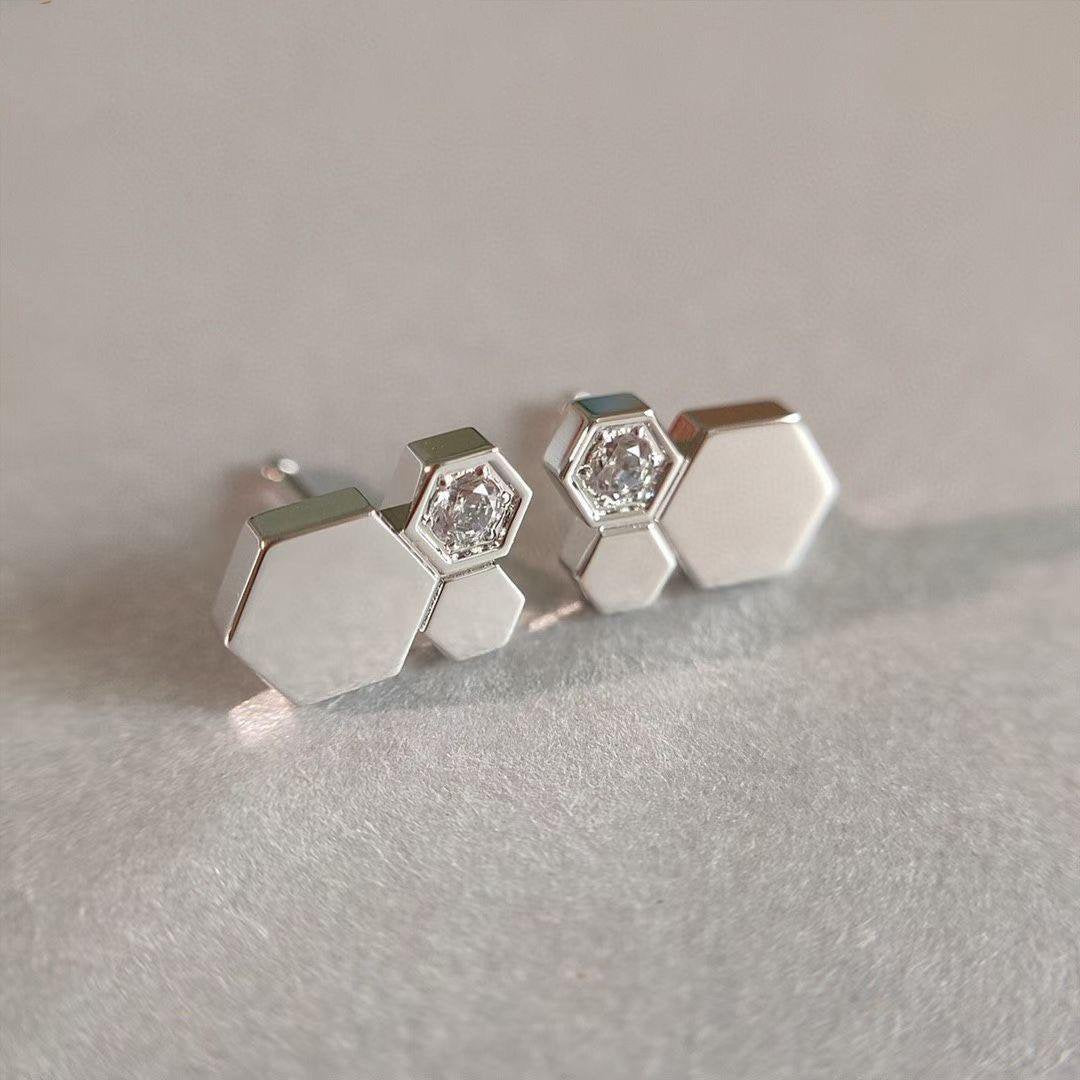 [LuckyStar] BEE LOVE SILBERNE DIAMANT-OHRRINGE