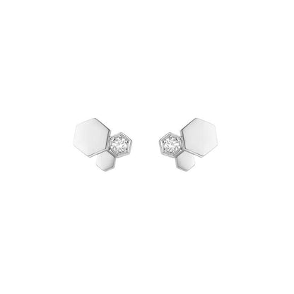 [LuckyStar] BEE LOVE SILBERNE DIAMANT-OHRRINGE