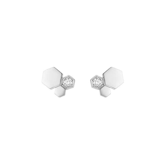 [LuckyStar] BEE LOVE SILBERNE DIAMANT-OHRRINGE