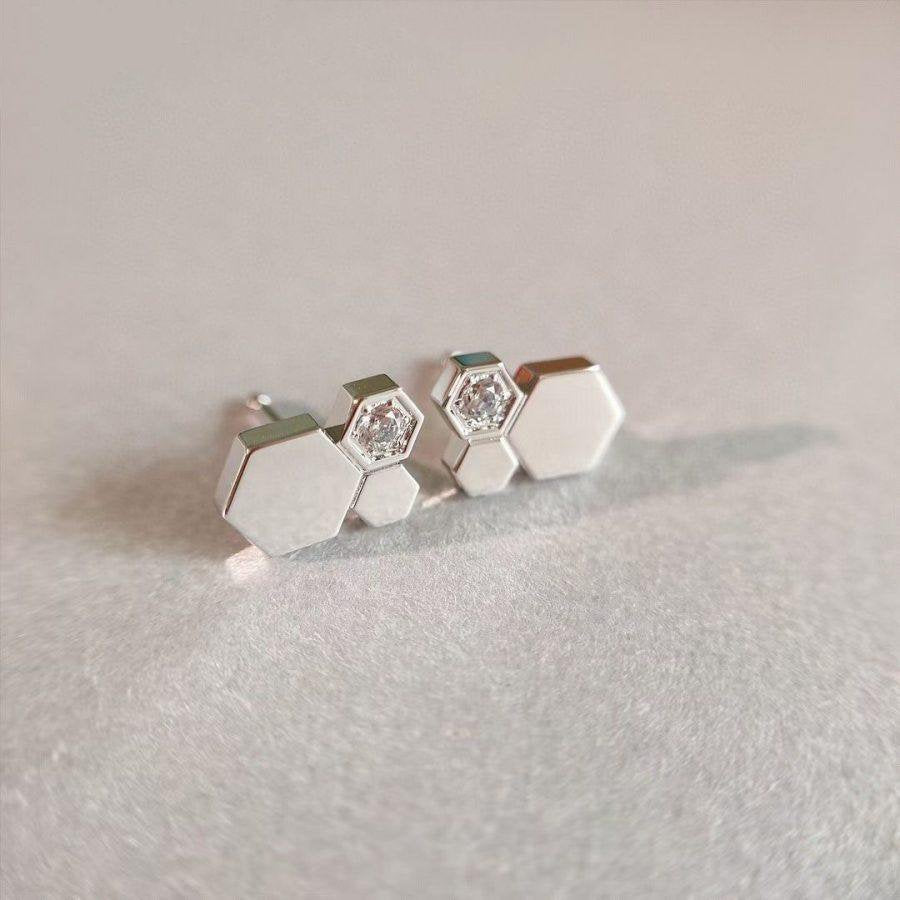 [LuckyStar] BEE LOVE SILBERNE DIAMANT-OHRRINGE