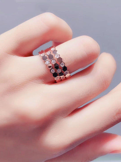 [LuckyStar] BIENENLIEBE RING ROTGOLD DIAMANT
