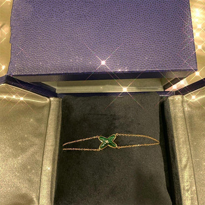 [LuckyStar]JEUX ARMBAND MALACHIT ROTGOLD 1 DIAMANT