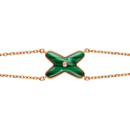 [LuckyStar]JEUX ARMBAND MALACHIT ROTGOLD 1 DIAMANT