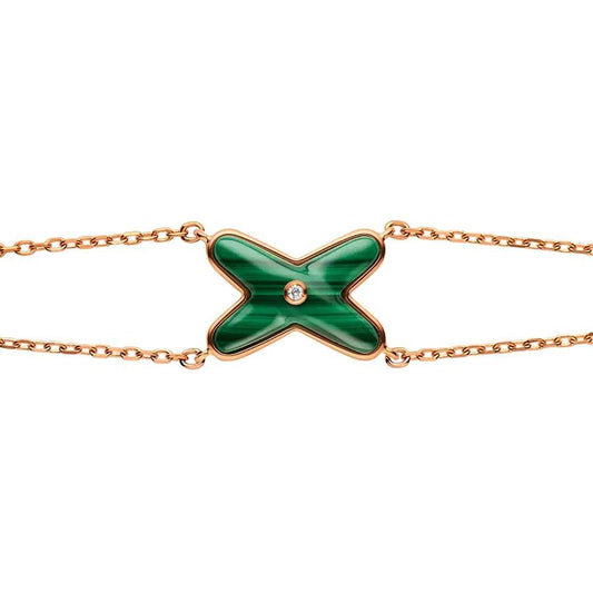 [LuckyStar]JEUX ARMBAND MALACHIT ROTGOLD 1 DIAMANT