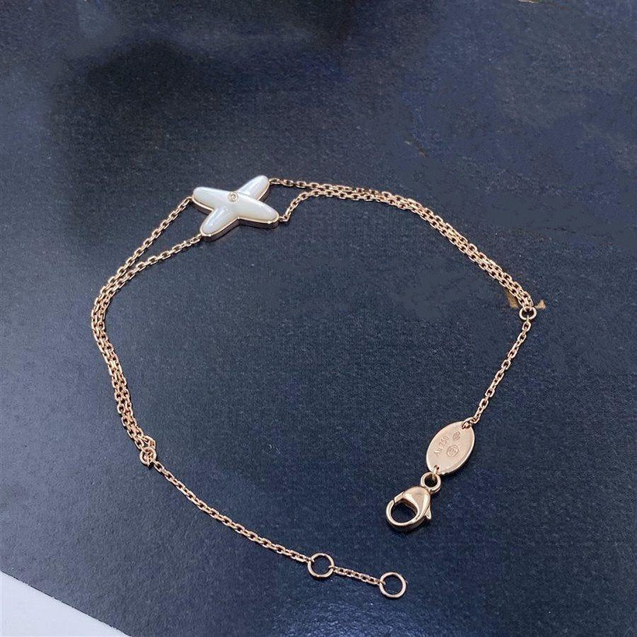 [LuckyStar]JEUX ARMBAND WEISSES MOP ROSÉGOLD 1 DIAMANT