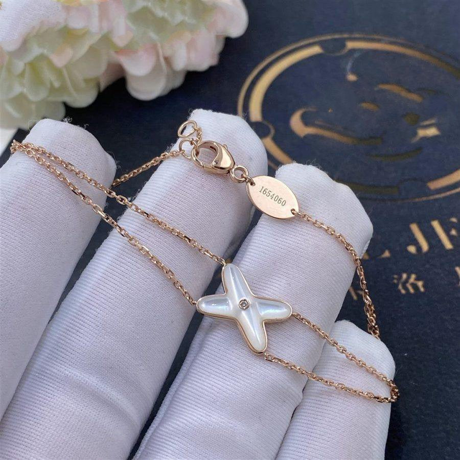 [LuckyStar]JEUX ARMBAND WEISSES MOP ROSÉGOLD 1 DIAMANT