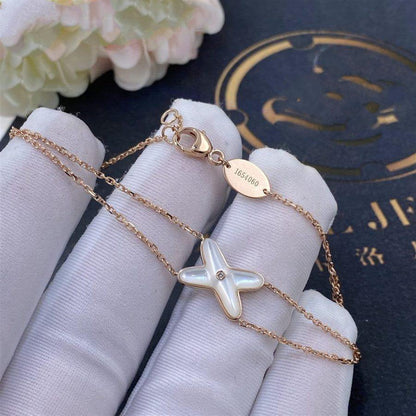 [LuckyStar]JEUX ARMBAND WEISSES MOP ROSÉGOLD 1 DIAMANT