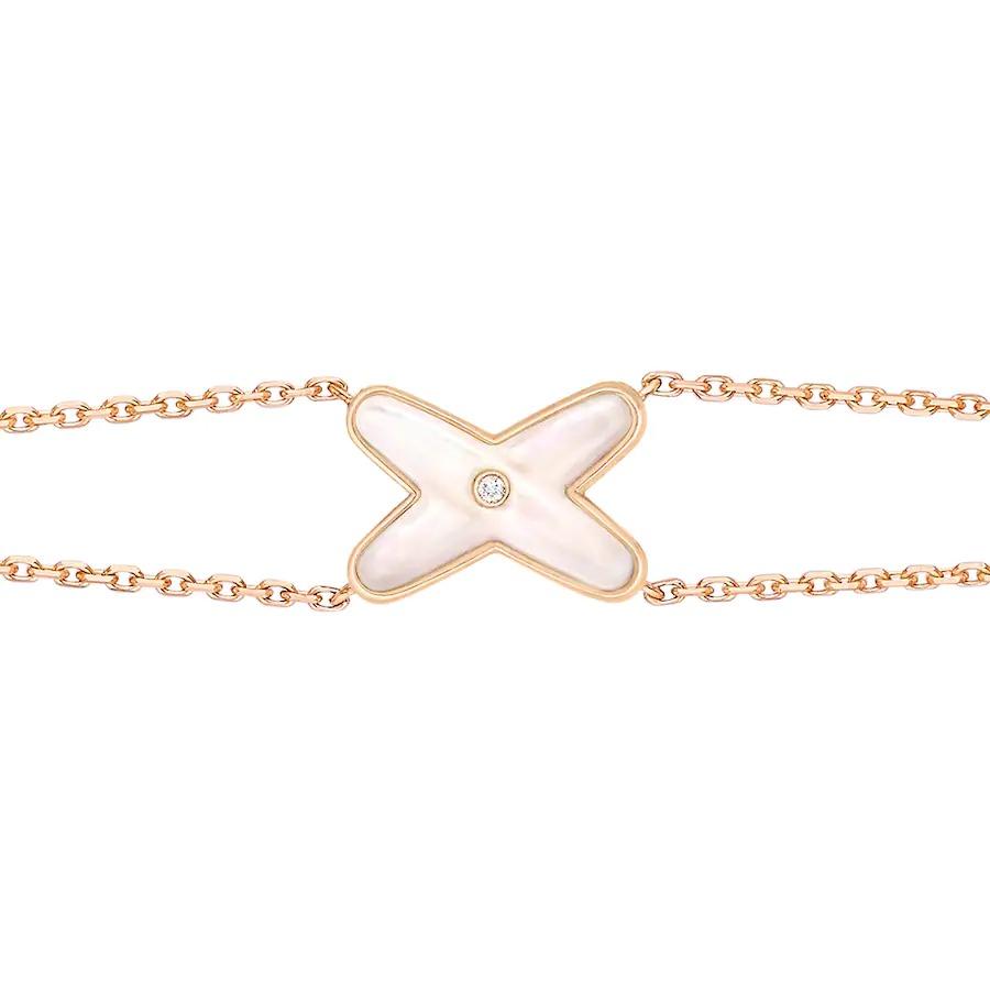 [LuckyStar]JEUX ARMBAND WEISSES MOP ROSÉGOLD 1 DIAMANT