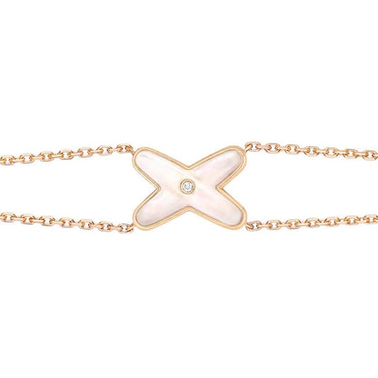 [LuckyStar]JEUX ARMBAND WEISSES MOP ROSÉGOLD 1 DIAMANT