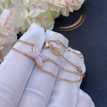 [LuckyStar]JEUX ARMBAND ROSA MOP ROSA GOLD 1 DIAMANT
