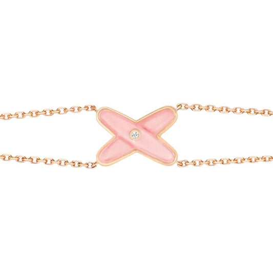 [LuckyStar]JEUX ARMBAND ROSA MOP ROSA GOLD 1 DIAMANT