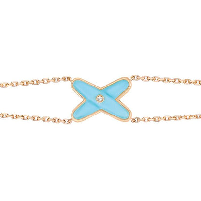 [LuckyStar]JEUX ARMBAND TÜRKIS ROTGOLD 1 DIAMANT