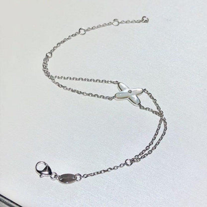 [LuckyStar]JEUX ARMBAND WEISSES MOP SILBER 1 DIAMANT