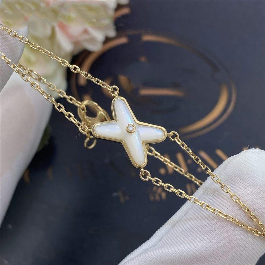 [LuckyStar]JEUX ARMBAND WEISSES MOP GOLD 1 DIAMANT