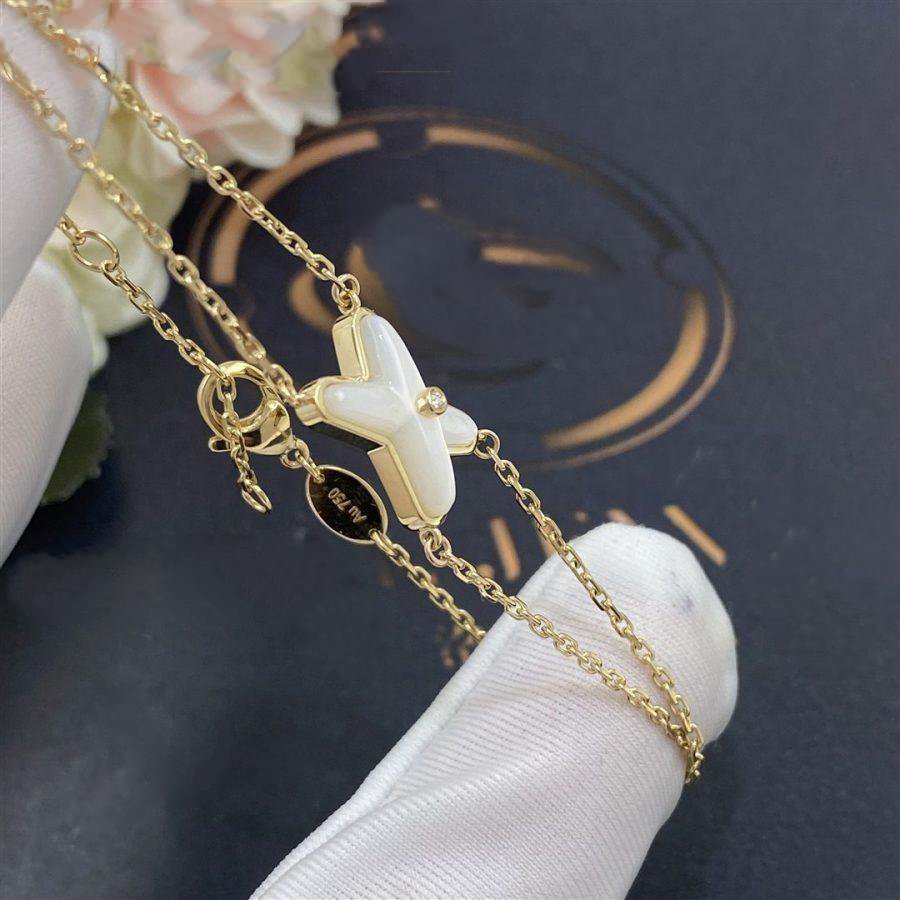[LuckyStar]JEUX ARMBAND WEISSES MOP GOLD 1 DIAMANT