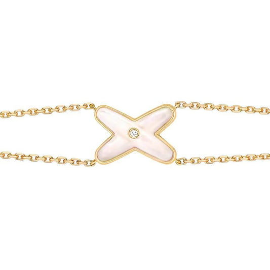 [LuckyStar]JEUX ARMBAND WEISSES MOP GOLD 1 DIAMANT