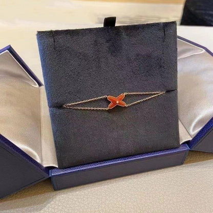 [LuckyStar]JEUX ARMBAND KARNEOL ROTGOLD 1 DIAMANT