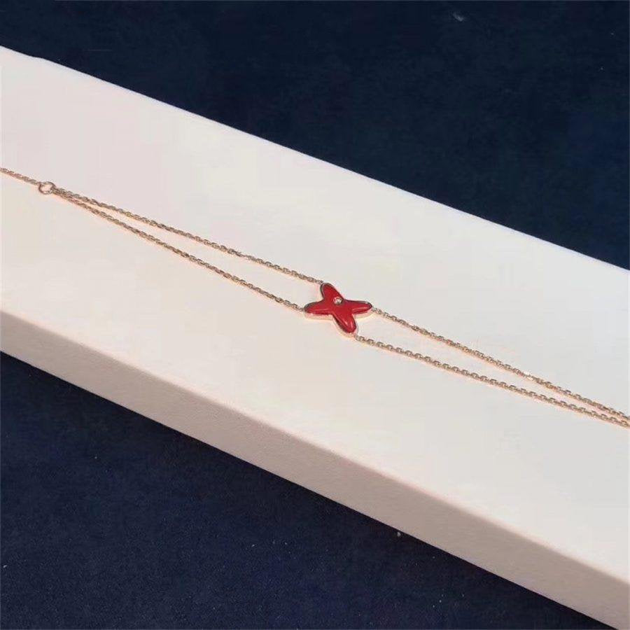 [LuckyStar]JEUX ARMBAND KARNEOL ROTGOLD 1 DIAMANT