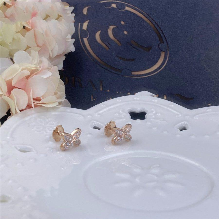 [LuckyStar]JEUX DE PINK GOLD DIAMANT OHRRINGE