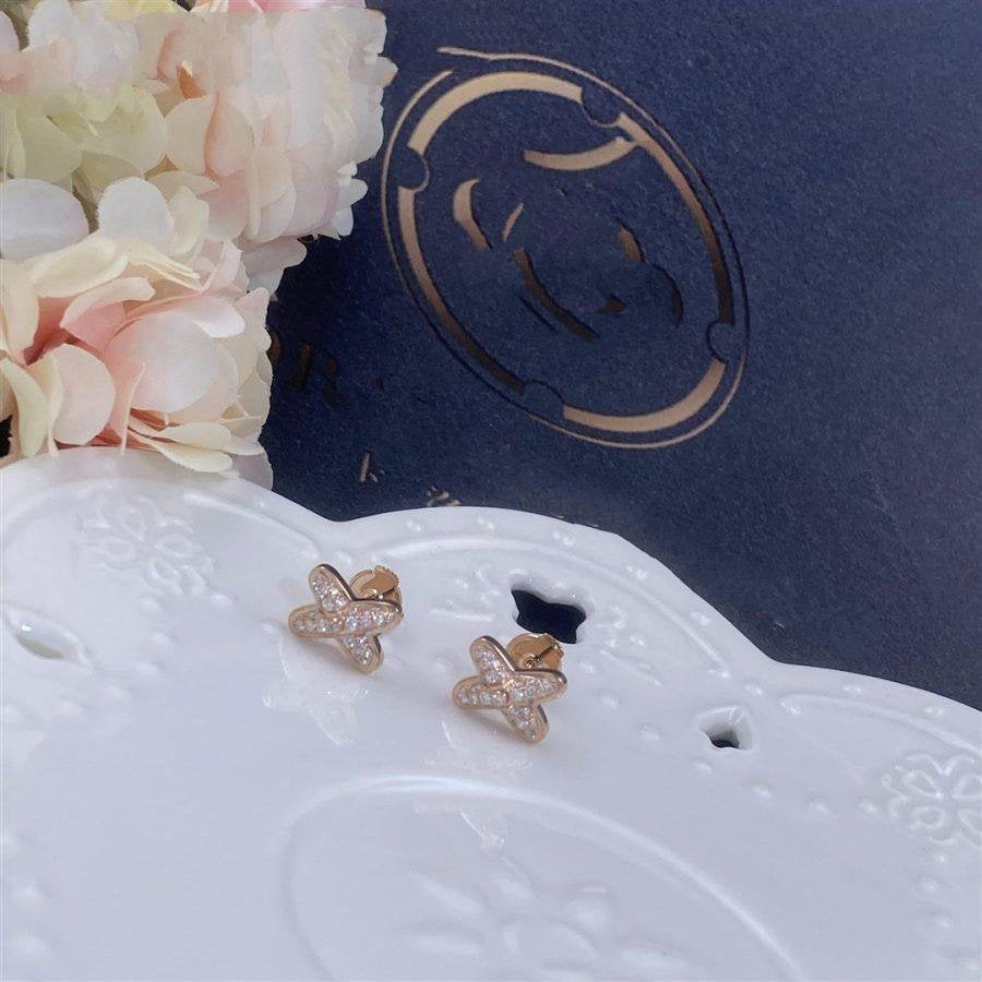 [LuckyStar]JEUX DE PINK GOLD DIAMANT OHRRINGE