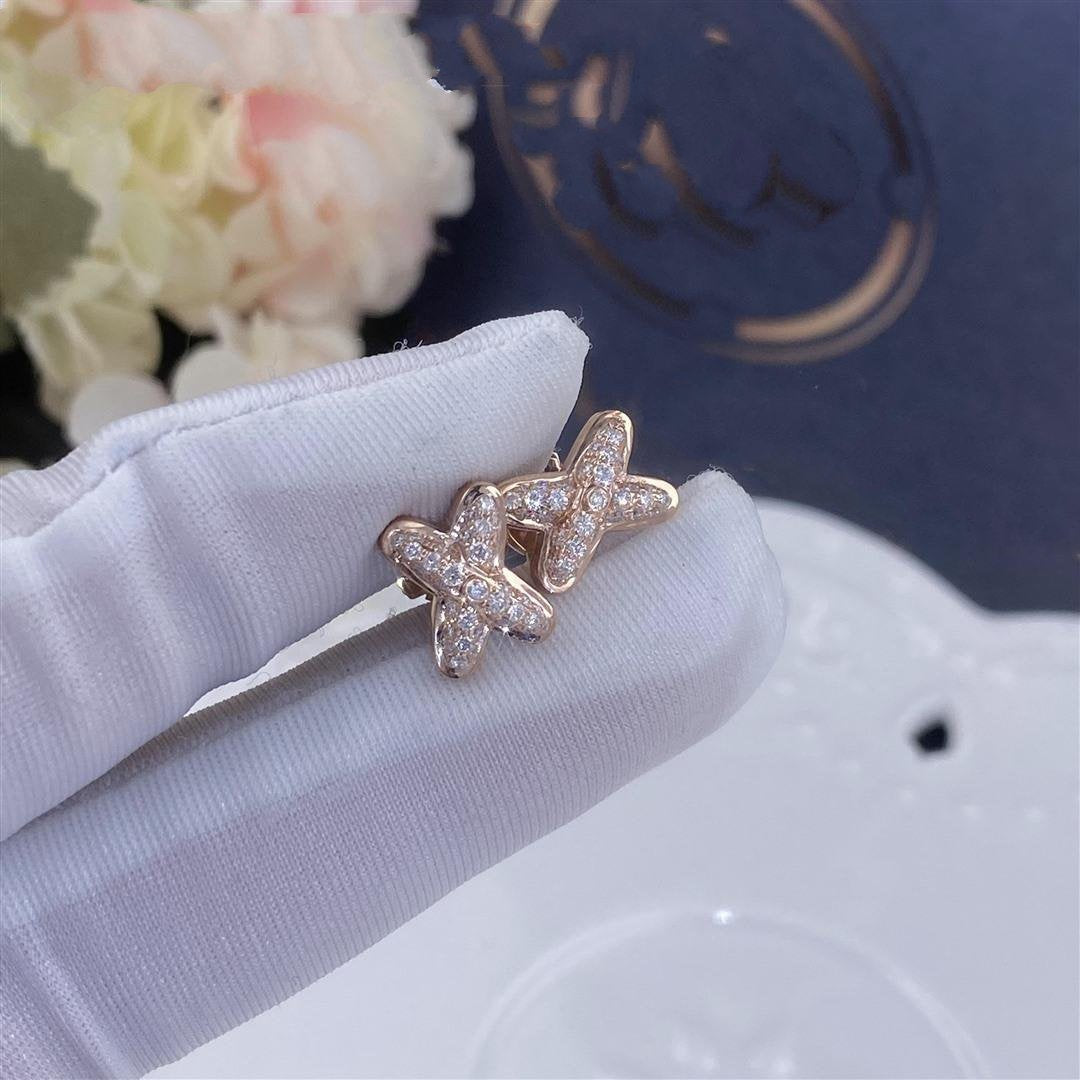 [LuckyStar]JEUX DE PINK GOLD DIAMANT OHRRINGE