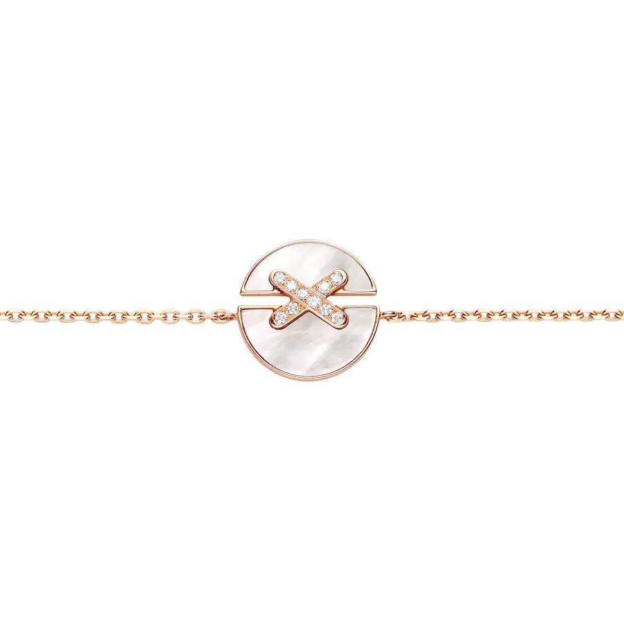[LuckyStar]JEUX DE ARMBAND MOP ROSA GOLD DIAMANTEN