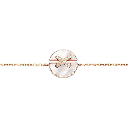 [LuckyStar]JEUX DE ARMBAND MOP ROSA GOLD DIAMANTEN