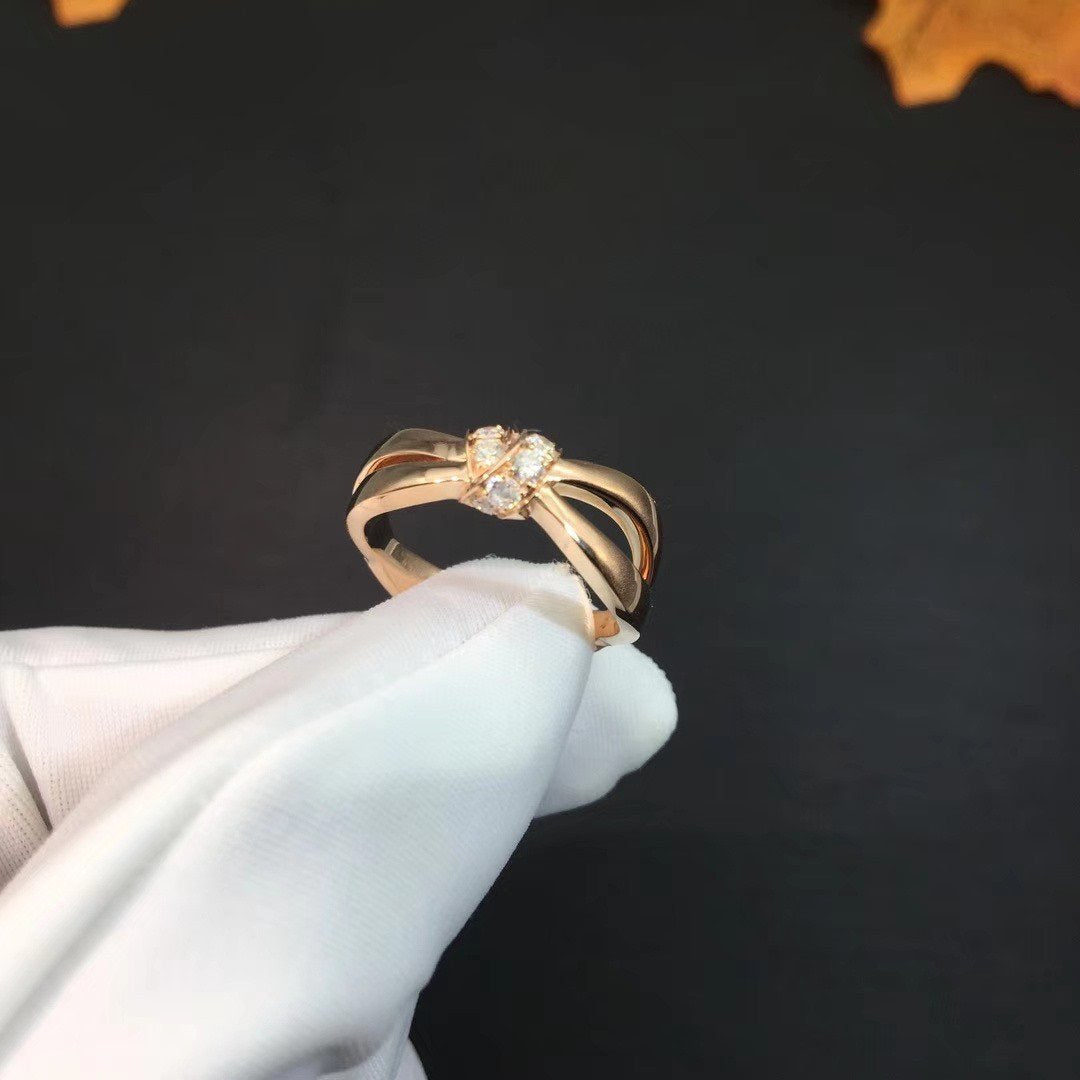 [LuckyStar]LIENS RING ROTGOLD DIAMANT