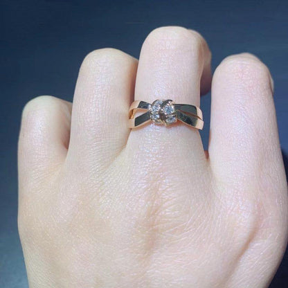 [LuckyStar]LIENS RING ROTGOLD DIAMANT