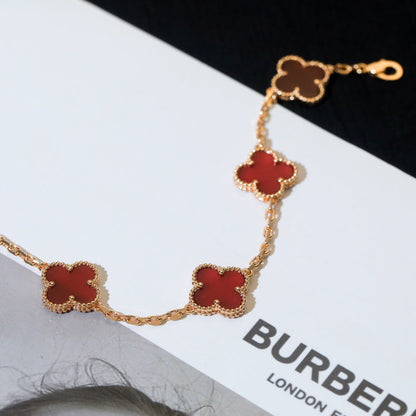 [LuckyStar]CLOVER 5 MOTIVE ROTER ACHAT ARMBAND 