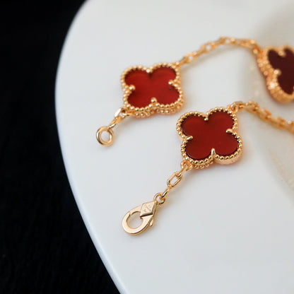 [LuckyStar]CLOVER 5 MOTIVE ROTER ACHAT ARMBAND 