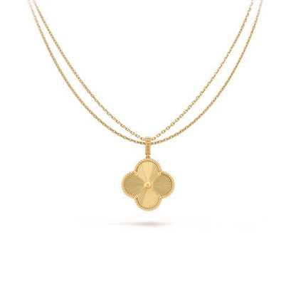 [LuckyStar] KLEEBLATT 25MM ANHÄNGER HALSKETTE GOLD 