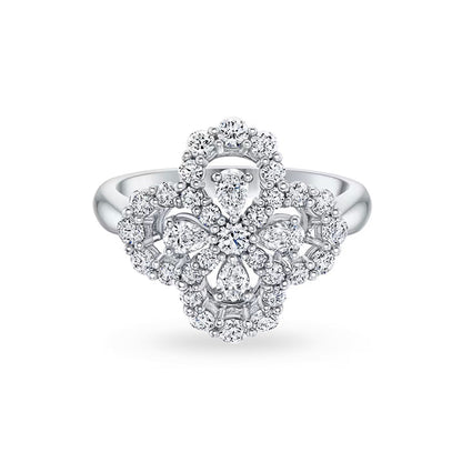 [LuckyStar]LOOP RING VOLLMOTIV DIAMANT 16MM SILBER
