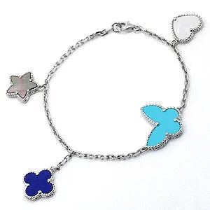 [LuckyStar]LUCKY SPRING SILBERARMBAND 4 MOTIV