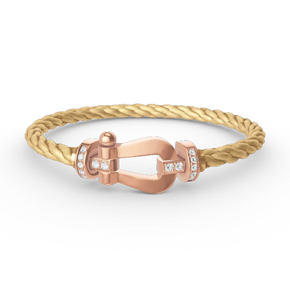 [LuckyStar]FORCE GROSSES HUFEISEN-HALBDIAMANTARMBAND ROSÉGOLD