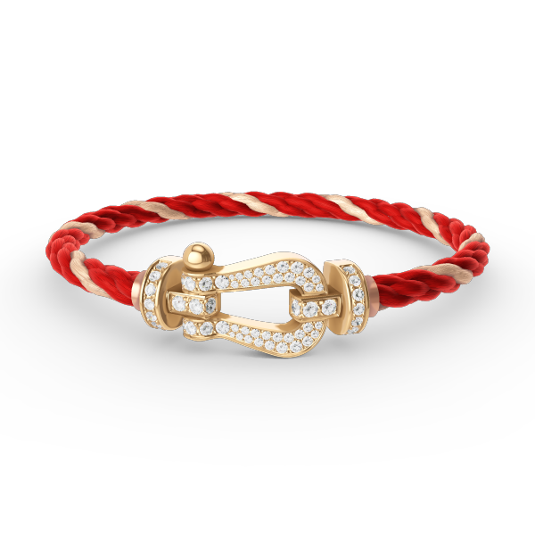 [LuckyStar]FORCE GROSSES HUFEISENARMBAND MIT VOLLMUNDDIAMANTEN GOLD