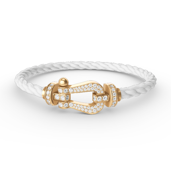 [LuckyStar]FORCE GROSSES HUFEISENARMBAND MIT VOLLMUNDDIAMANTEN GOLD