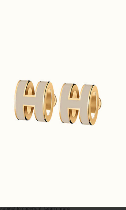 [LuckyStar] MINI POP H GOLD OHRRINGE GRAU