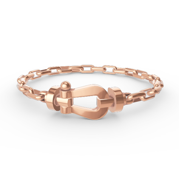 [LuckyStar]FORCE GROSSES METALLARMBAND MIT HUFEISENVERSCHLUSS