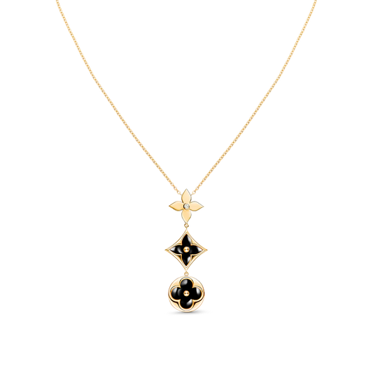 [LuckyStar]Stern und Sonne Onyx Roségold Halskette
