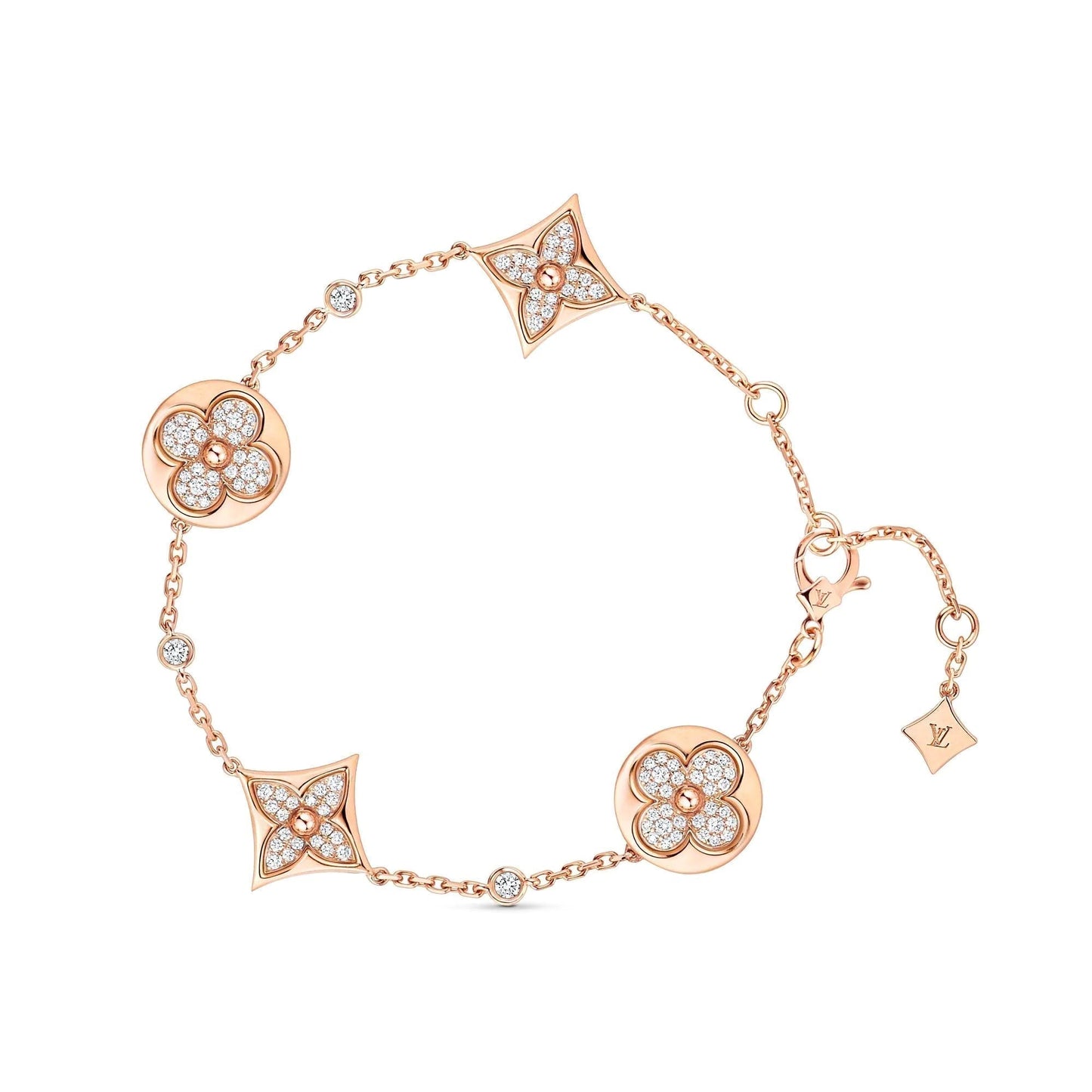 [LuckyStar]Stern und Sonne 4 Motive Gold Diamanten Armband