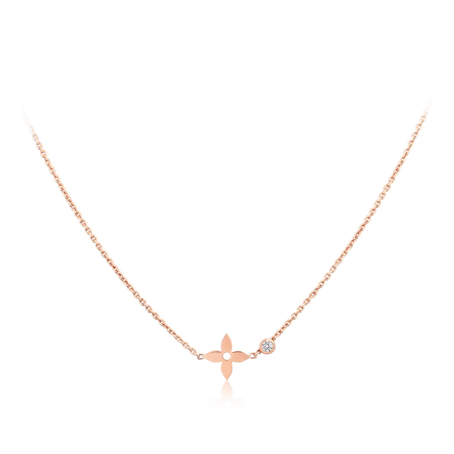 [LuckyStar] BLOSSOM ANHÄNGER ROTGOLD UND DIAMANT