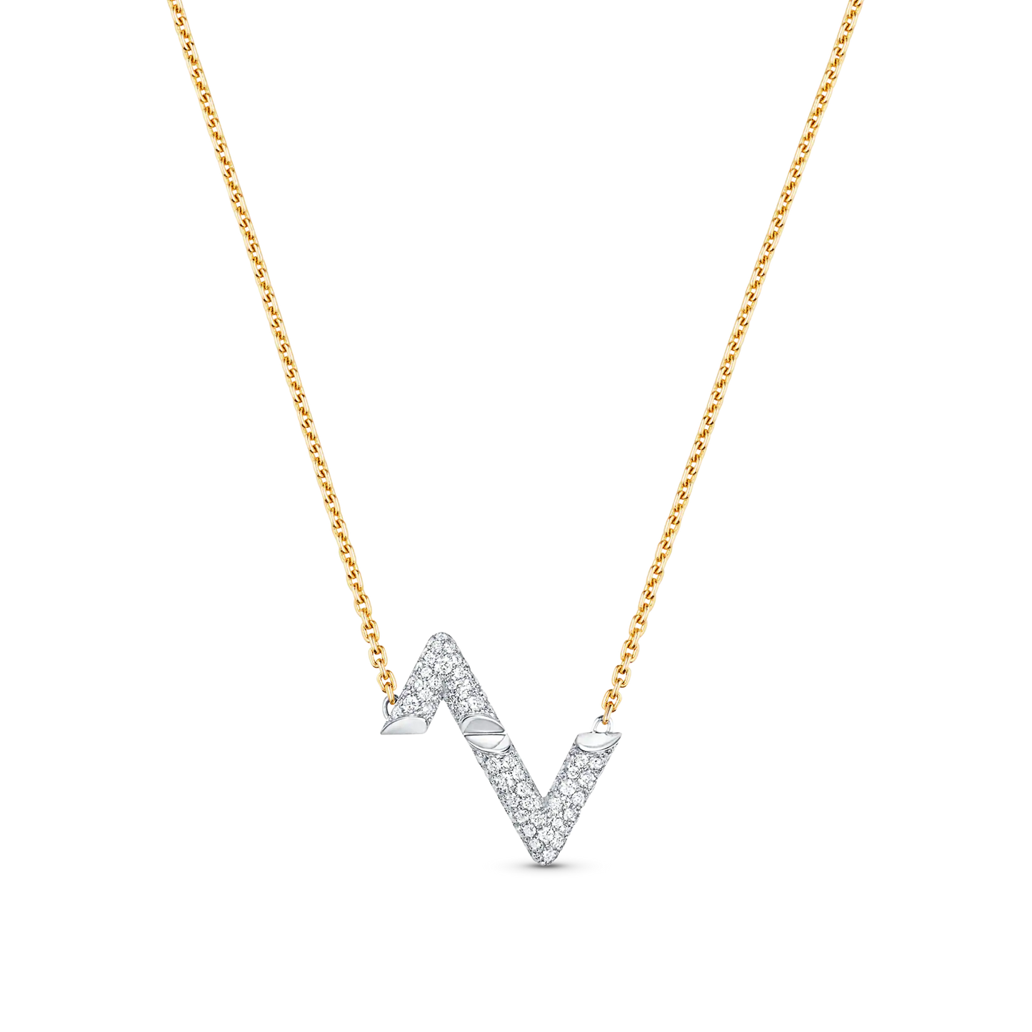 [LuckyStar] VOLT SILBER DIAMANT ANHÄNGER HALSKETTE