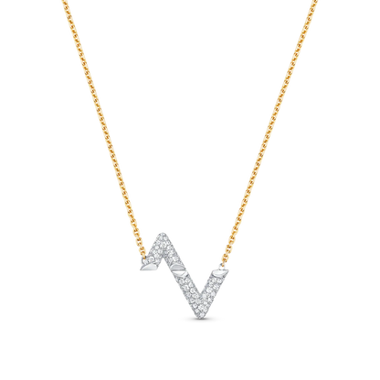 [LuckyStar] VOLT SILBER DIAMANT ANHÄNGER HALSKETTE