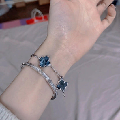[LuckyStar] KLEEBLATT 5 MOTIV PIETERSIT SILBERARMBAND 